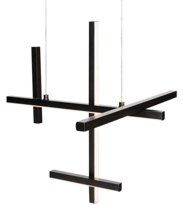 Lampada a sospensione geometrica nera SOHO LED 27W Maxlight