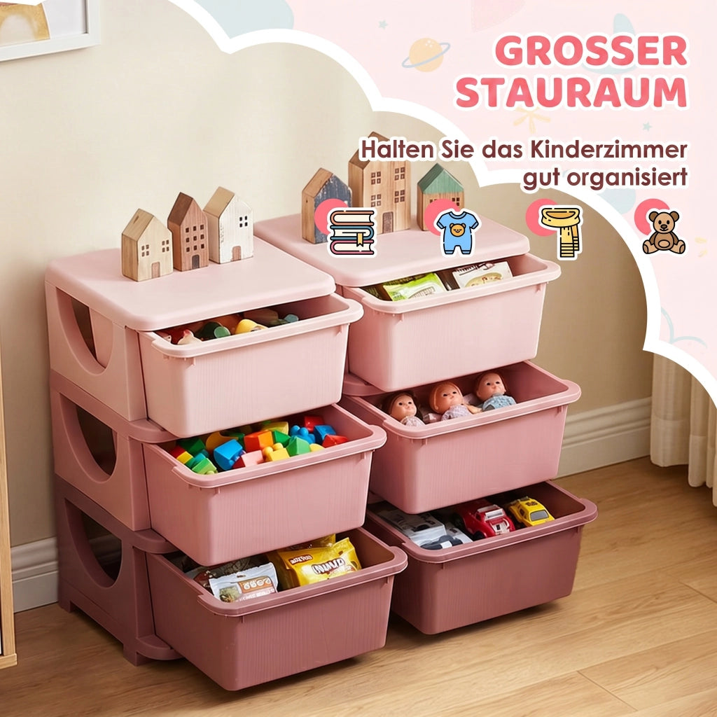 Cassettiera Bambini 3 Cassetti ¨C Xylo ¨C Rosa