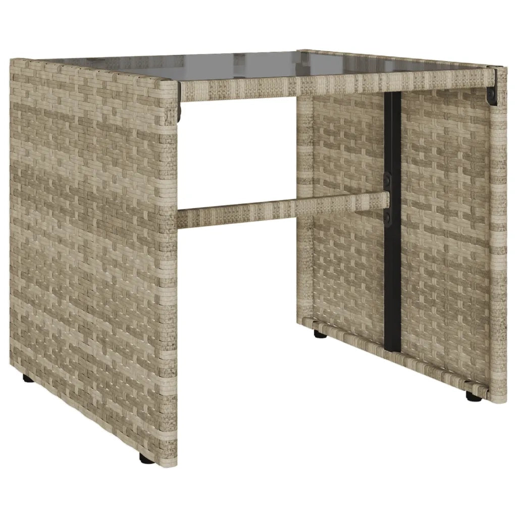 Set Divano da Giardino 4pz con Cuscini Grigio Chiaro Polyrattan 4003883