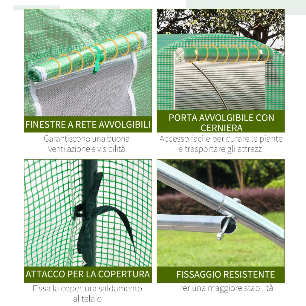 Serra da Giardino ¨C Minimal ¨C Verde 3x3x2m con Finestre