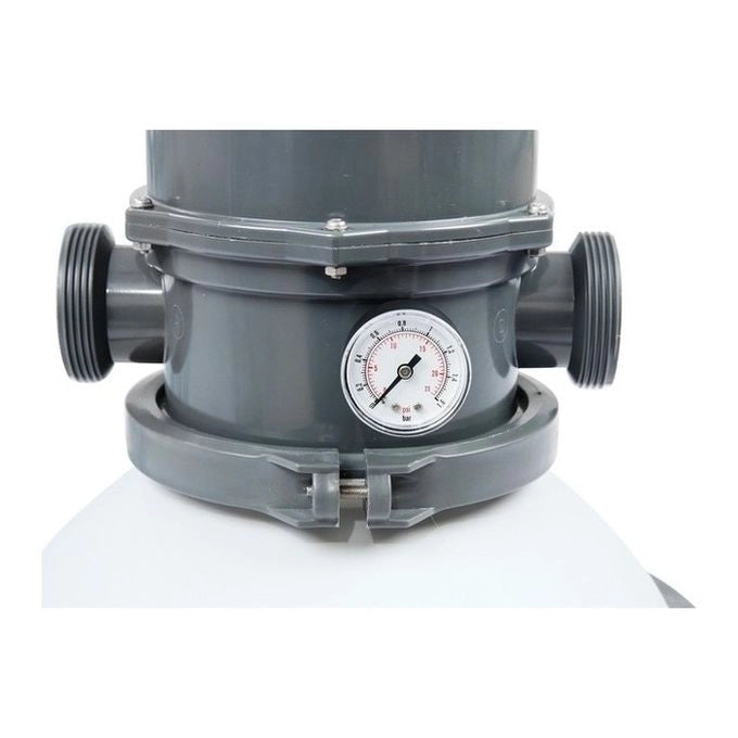Bestway MQ01ABF050 Pompa filtro a sabbia 3028 L-h 220-240V 85W per piscine da 1100 a 18100 litri con valvola 6 posizioni timer e dosatore ChemConnect colore Nero