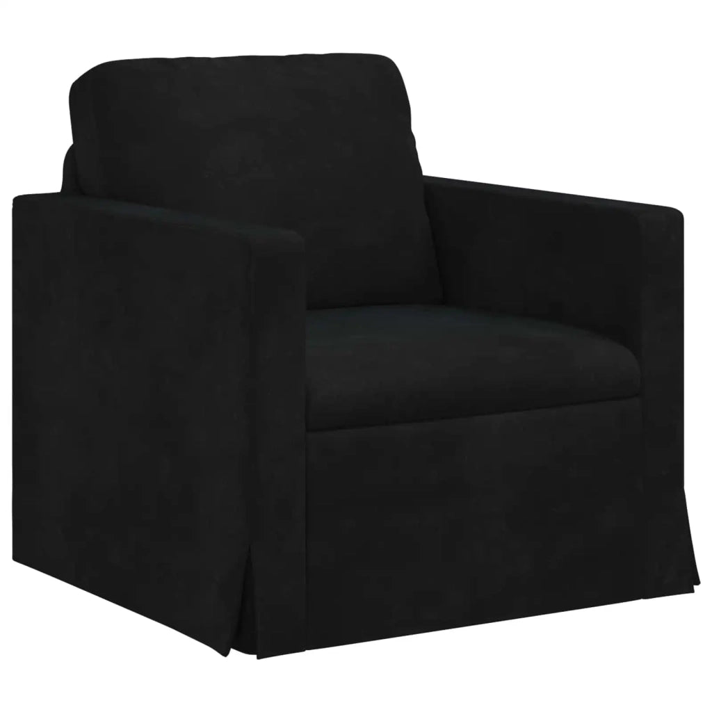Divano 2 pcs Nero 228 x 78 x 80 cm Velluto