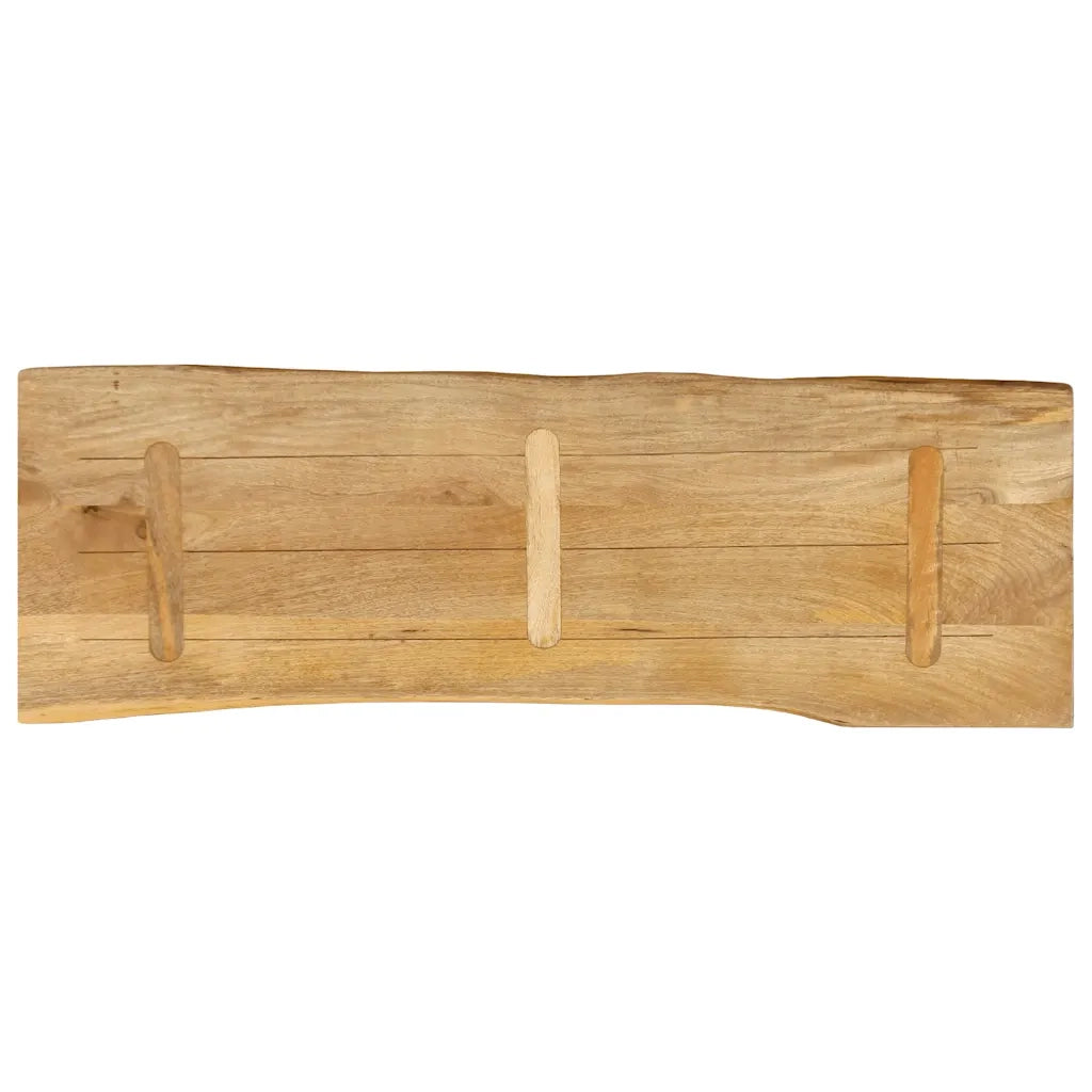 vidaXL Piano Tavolo 140x40x2,5 cm Bordi Vivi in Legno Massello Mango