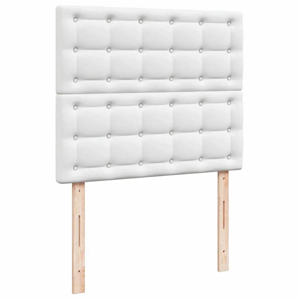 Giroletto Molle con Materasso e LED Bianco 120x190cm Similpelle 3270294