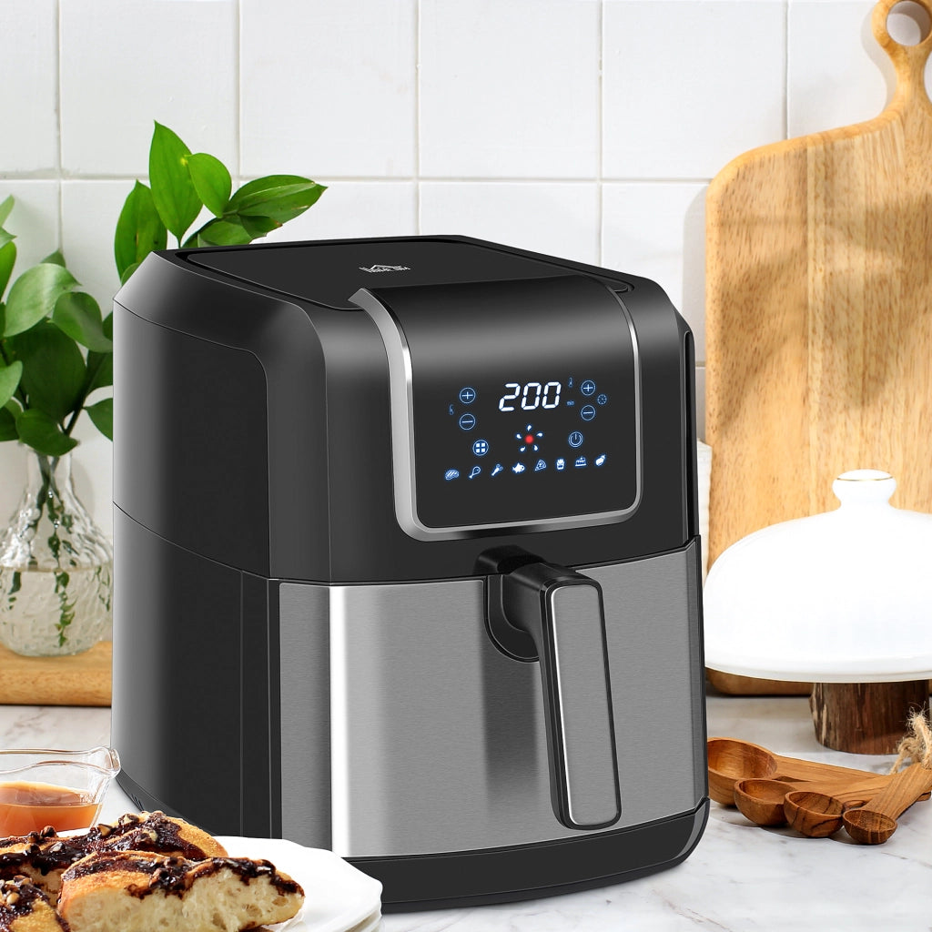 Friggitrice ad Aria 6,5L 1700W con 8 Programmi e Cestello ¨C Minimal ¨C 36,5x29x33,8 cm Nero