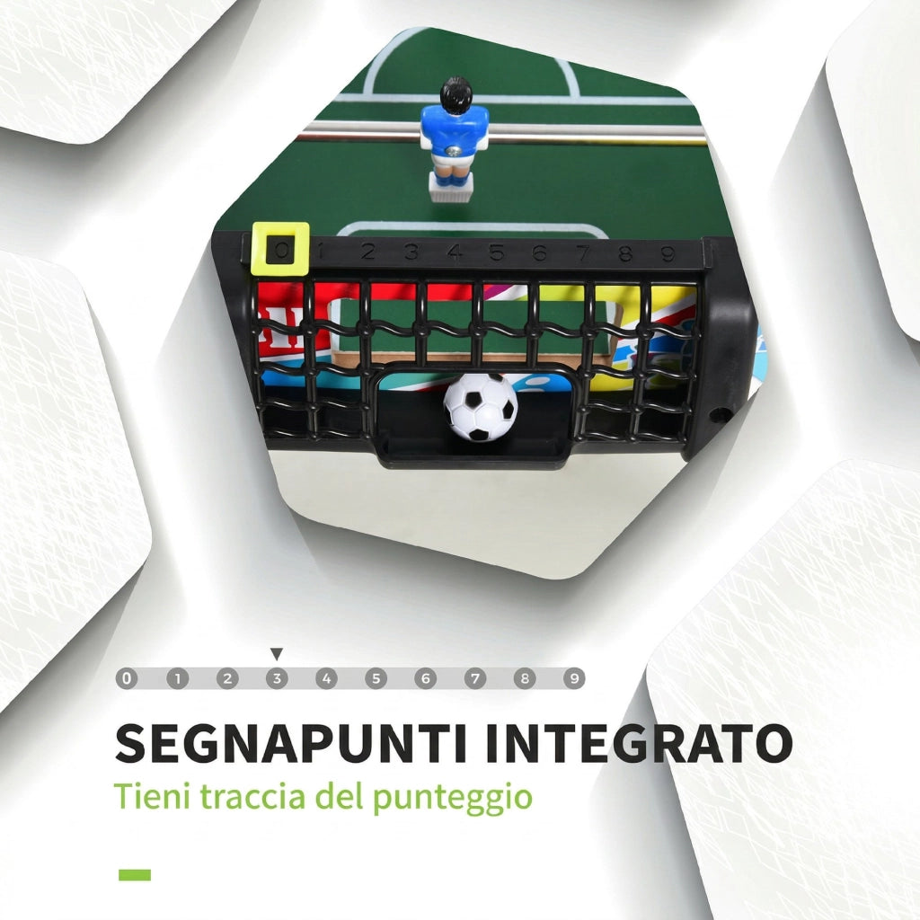 Calcio Balilla ¨C Minimal ¨C Legno, Acciaio Inox, Plastica, 86.5x43.5x63 cm, Multicolore