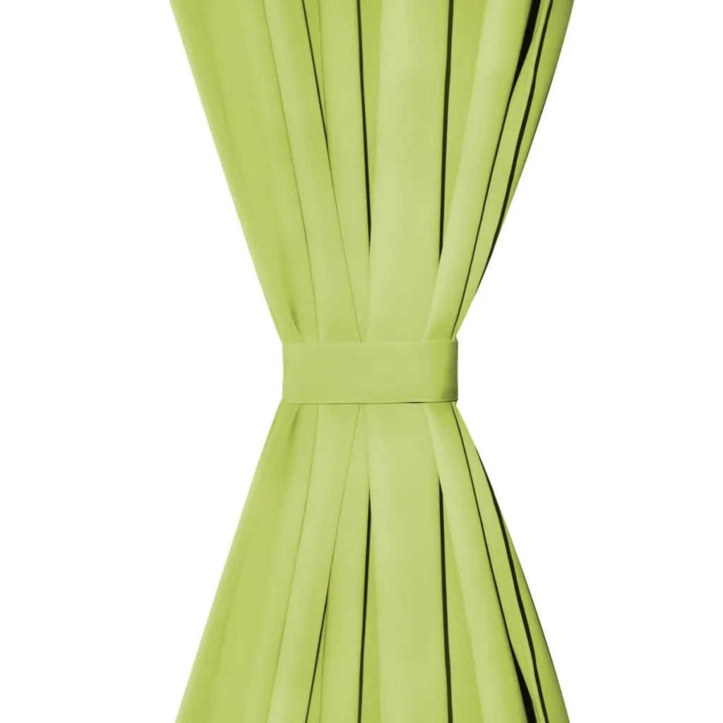 2 Pz Tende in Micro Raso con Passanti 140x245 cm Verdi cod mxl 67621