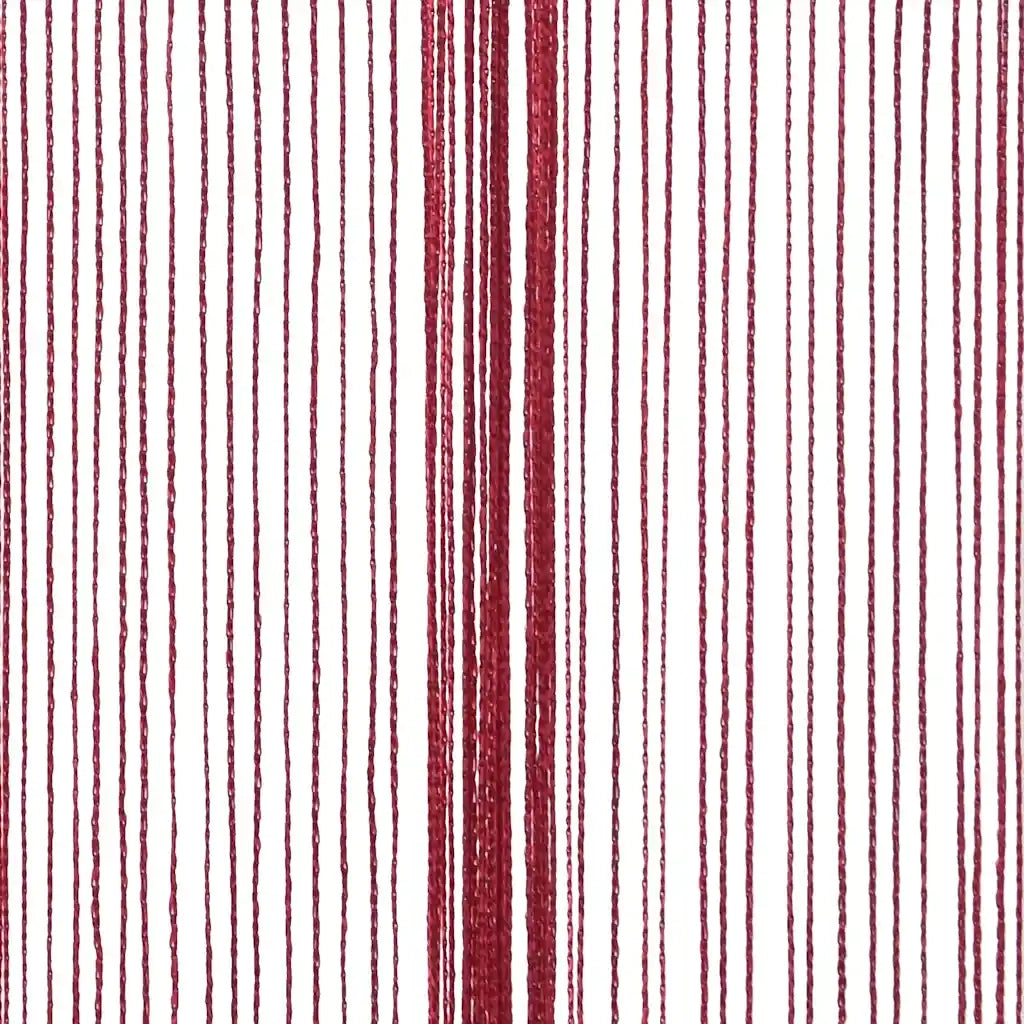 2 pz Tende a Fili 100x250 cm Rosso Borgogna