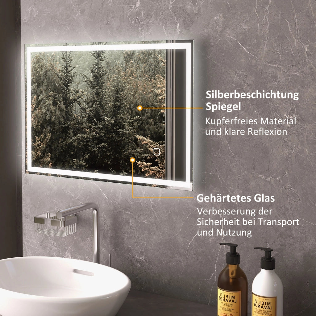 Specchio da Bagno con LED ¨C Minimal ¨C Bianco