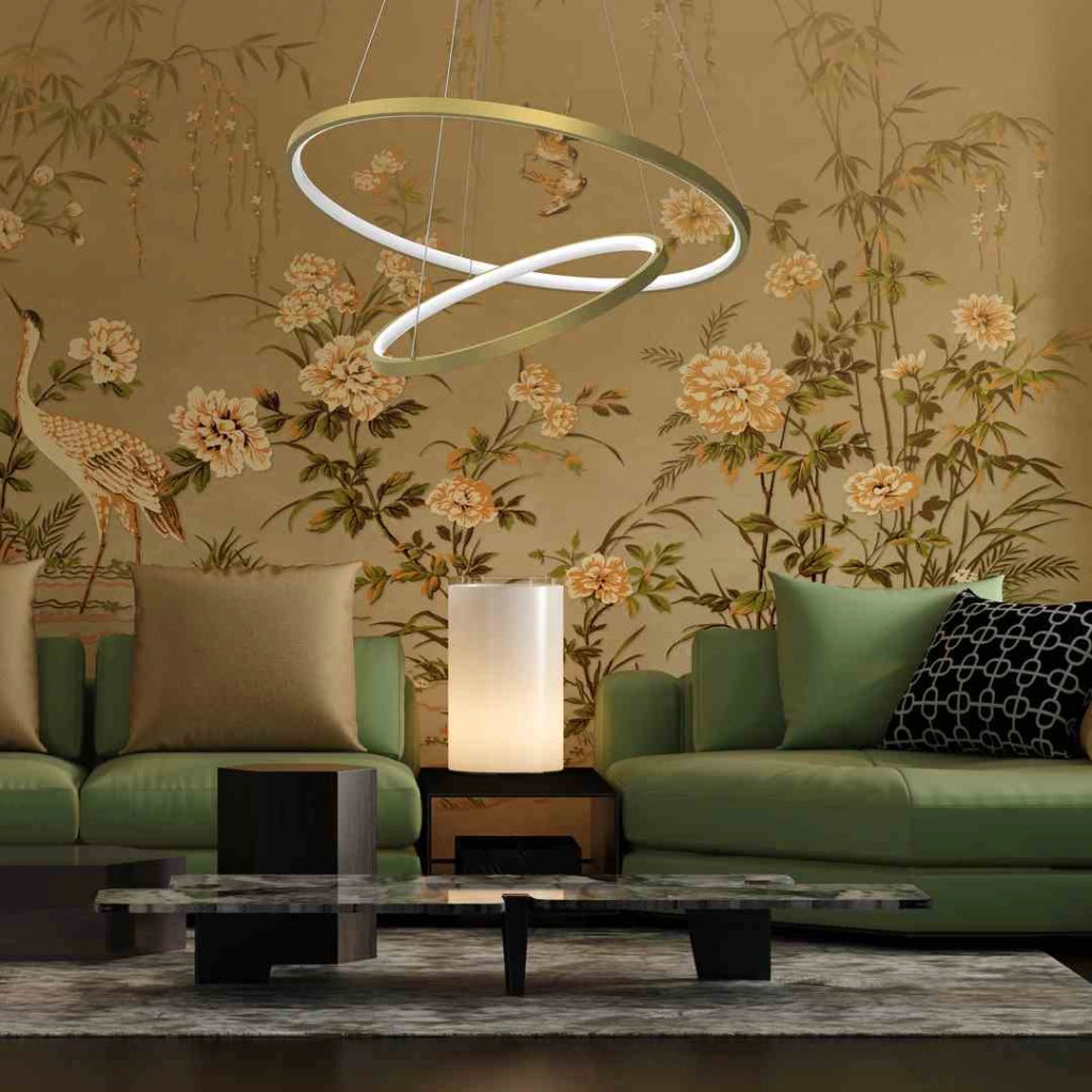 Lampada a sospensione LED oro Lucero Milagro Ø50 48W