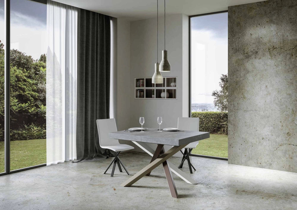 Tavolo Allungabile 130-390x90x77 cm Volantis Cemento