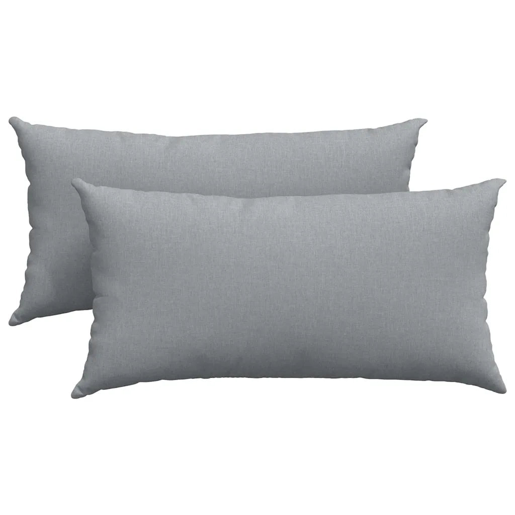 Cuscini da Divano 2 pz-Set di 2 Cuscini per Sofa Grigio chiaro 80 x 40 cm Tessuto 135404