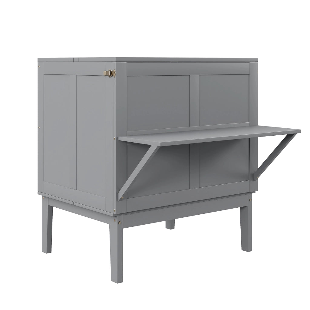 LETTO a ribalta verticale 90x200 cm Grigio in legno