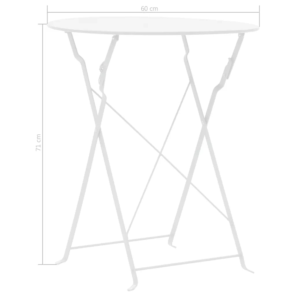 Set da Bistrot 3 pz in Acciaio Bianco 44357