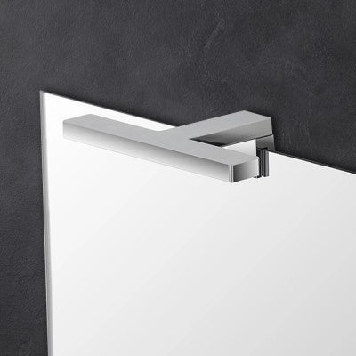 Lampada  LED per specchio 18 cm cromo lucido con doppia installazione