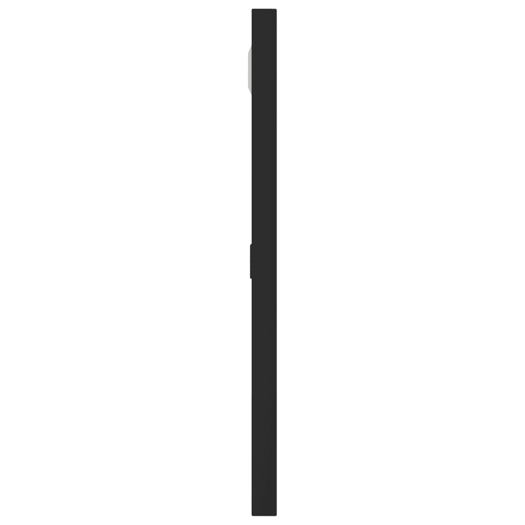 Specchio da Parete Nero 30x30 cm Quadrato in Ferro 358632