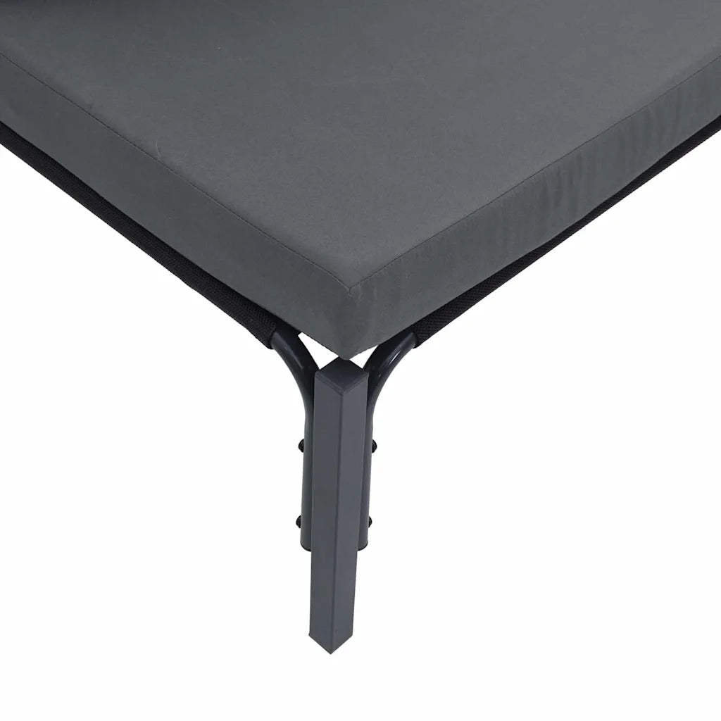 Set Divano da Giardino con cuscino 12 pcs Nero Acciaio 3378972