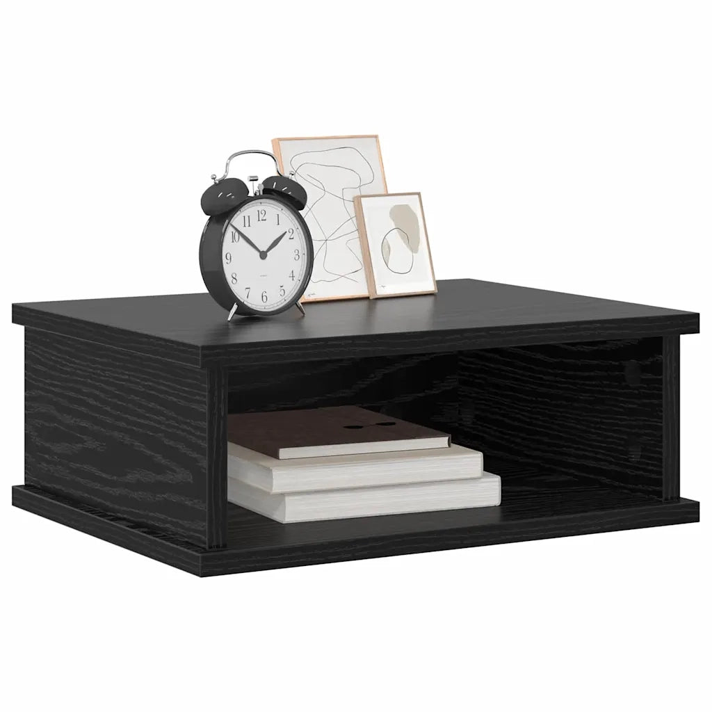 Comodino 2 pcs Rovere Nero 40 x 31 x 15 cm Legno multistrato 891107