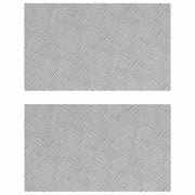 Gradini per Scale 2 pz | Tappetini per scale autoadesivi Argento 50 x 30 cm Alluminio