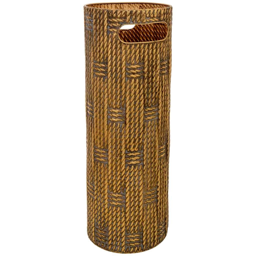Portaombrelli metallo dorato 20x20x55h cm