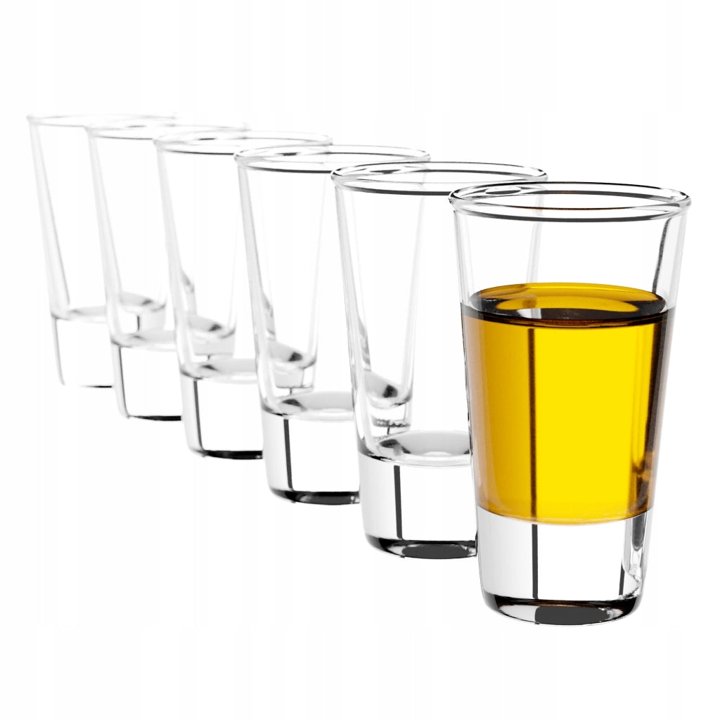 Set di bicchieri da vodka KADAX da 28 ml, colorati e trasparenti, 6 pezzi.