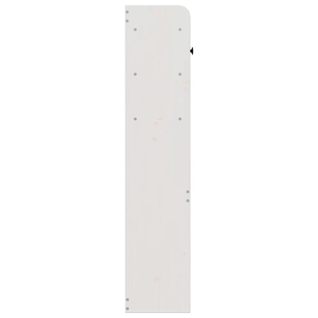 Testiera con Ripiani Bianca 180 cm in Legno Massello di Pino 855503