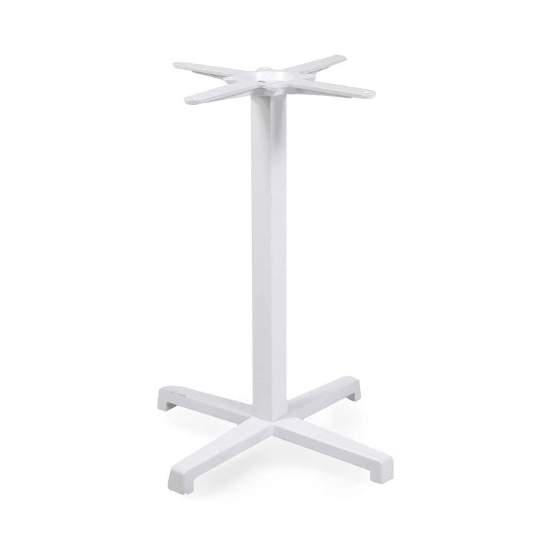 Base Tavolo Acciaio Peter Top Ghisa Bianco Cm 55x55h73