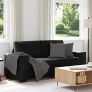 Divano Divanetto Nero 180x77x82 cm in Velluto 4105127