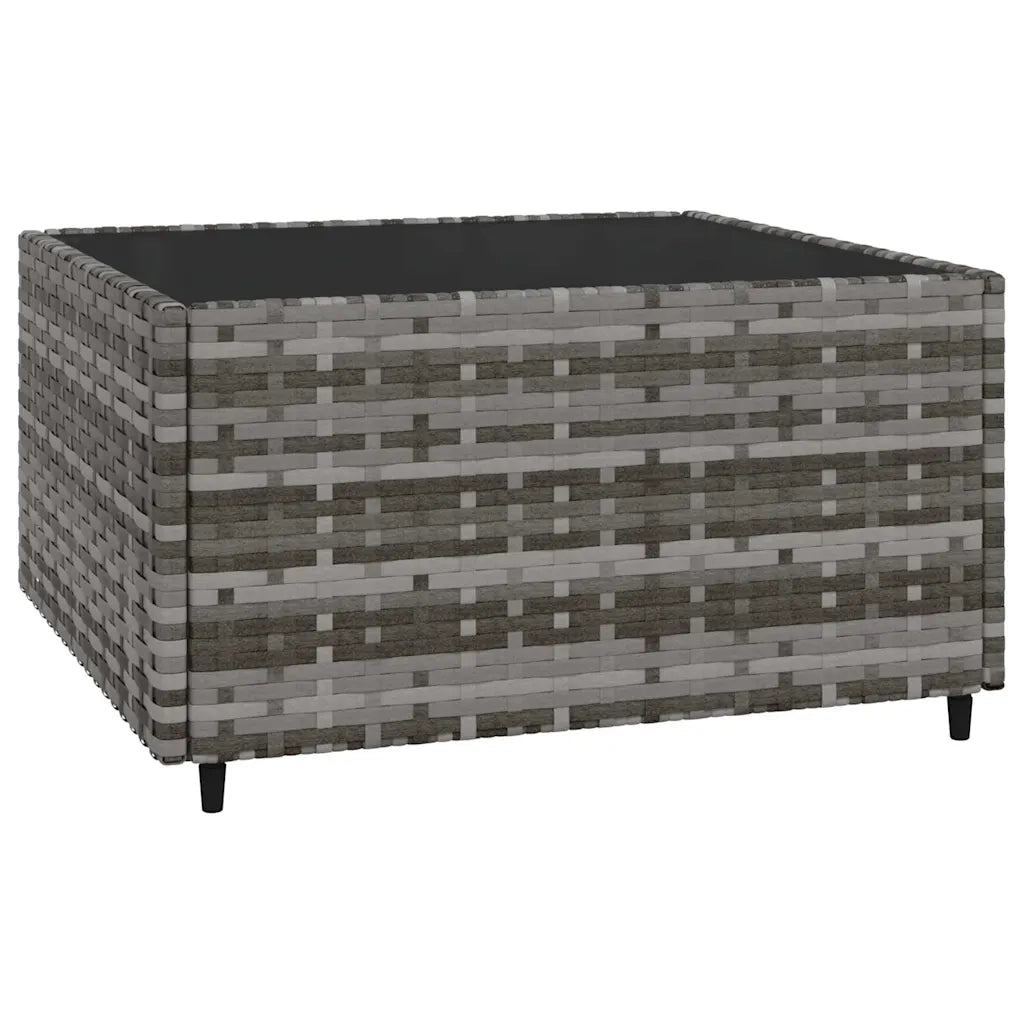Set Divani da Giardino 4 pz con Cuscini in Polyrattan Grigio 319845