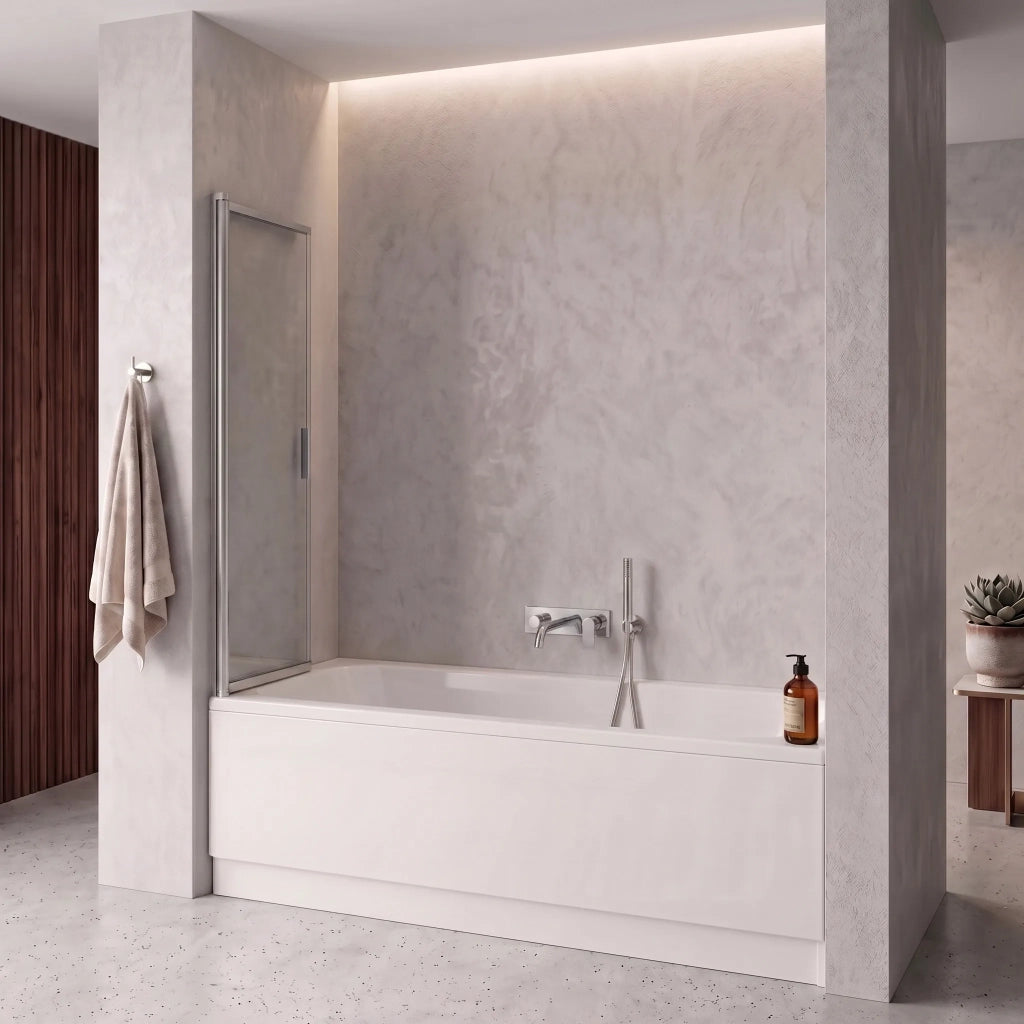 Paravento Vasca Scorrevole Rea Dario Chrome 80