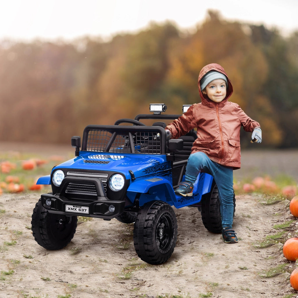 Macchina per Bambini Elettrica Fuoristrada 12V ¨C Zephmum ¨C Blu