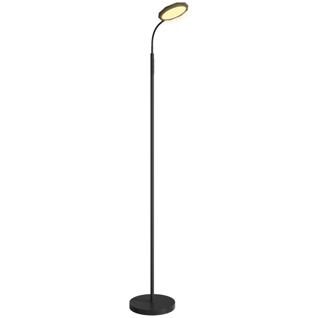 Lampada da Terra LED ¨C Xylo ¨C Telecomando, Testa Girevole, Dimmerabile, Nero