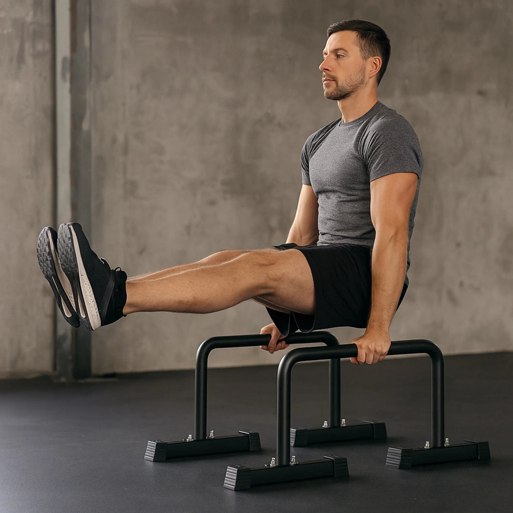 Barre Parallettes in Acciaio 56x40x40cm per Calisthenics e Push-Up – 2 Pezzi