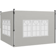 Set 2 Pezzi Pannelli Laterali per Gazebo 3x3 3x6 ¨C Minimal ¨C Bianco