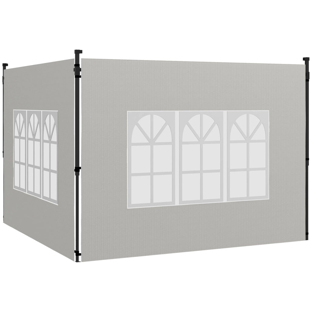 Set 2 Pezzi Pannelli Laterali per Gazebo 3x3 3x6 ¨C Minimal ¨C Bianco