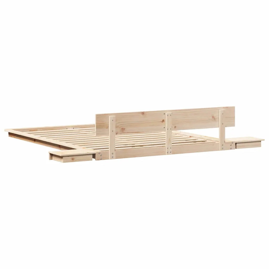 Struttura del letto-Giroletto Marrone 140 x 200 cm legno
