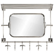Portapacchi con Appendiabiti e Specchio a Parete in Alluminio CFW5306511