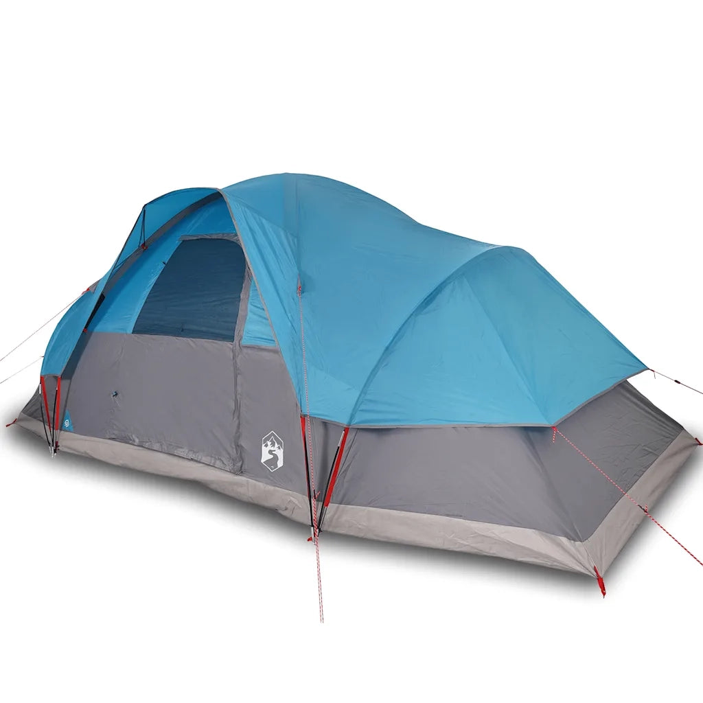 Tenda da Campeggio a Cupola per 9 Persone-Tenda per Escursionismo Blu Impermeabile