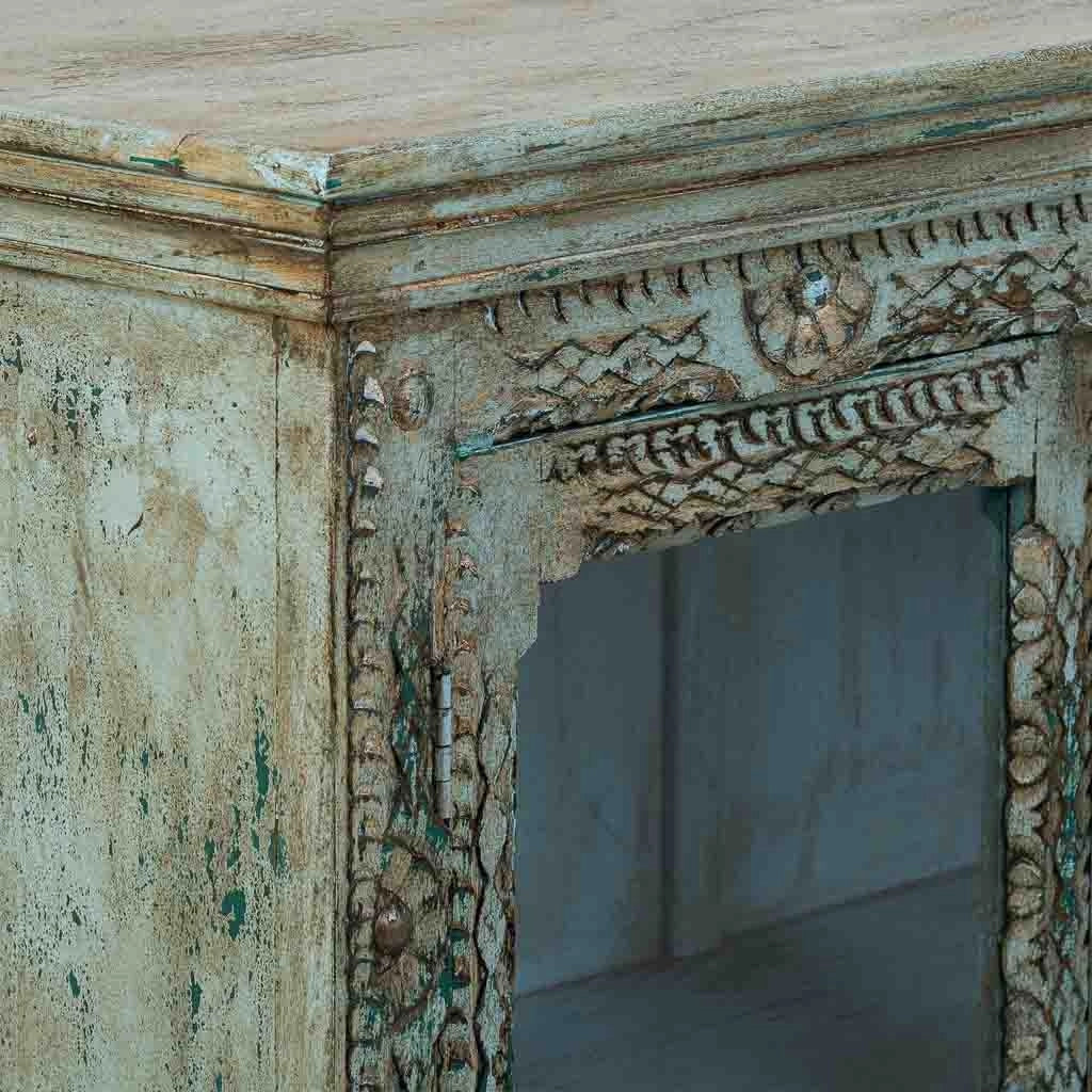 Credenza in legno verde 180x43x100