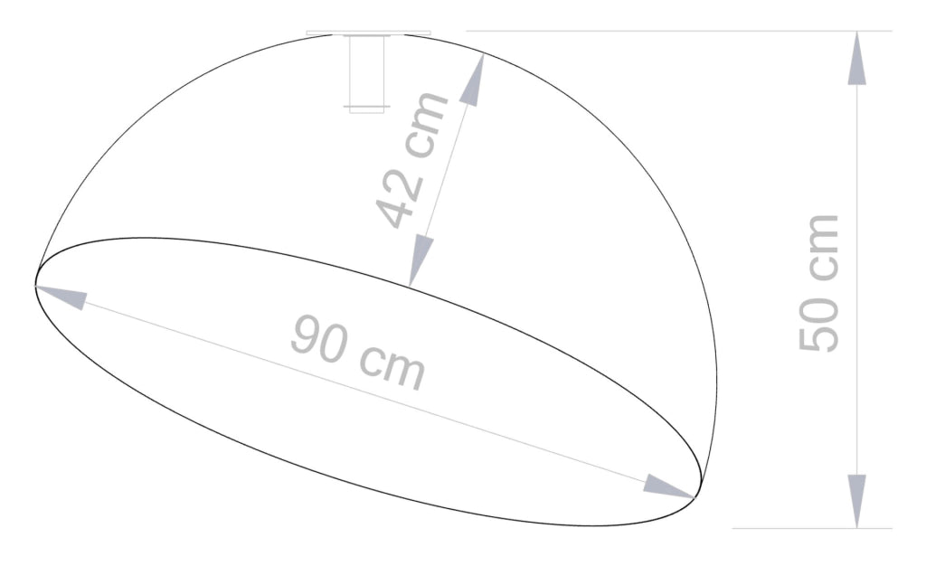 Plafoniera Sfera 90 cm oro-nera 1 luce E27 Sigma Lighting