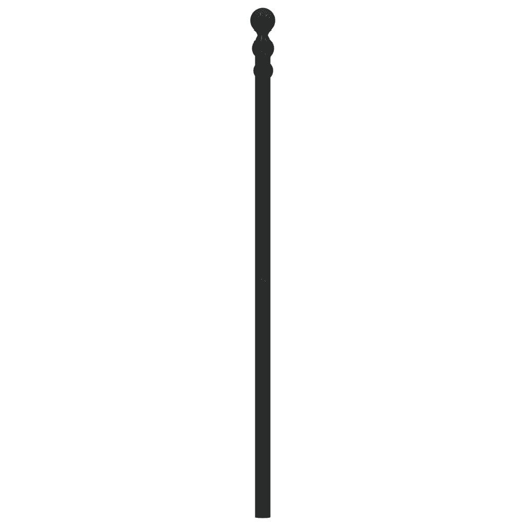 Testiera | Testata di Ricambio in Metallo Nero 80 cm