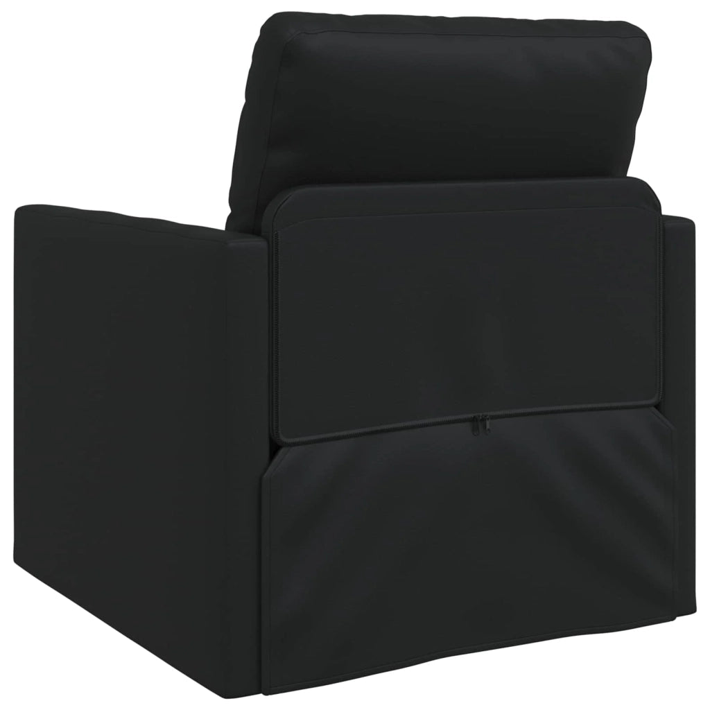 Divano letto | Sof¨¤ letto | Letto singolo 60cm Nero Pelle Artificiale