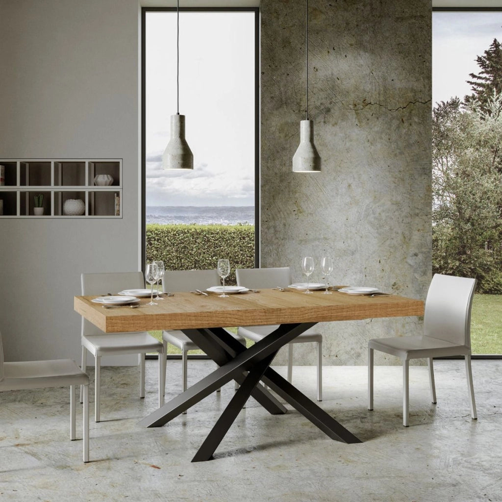 Tavolo Allungabile 140-244x90x77 cm Volantis Quercia Natura
