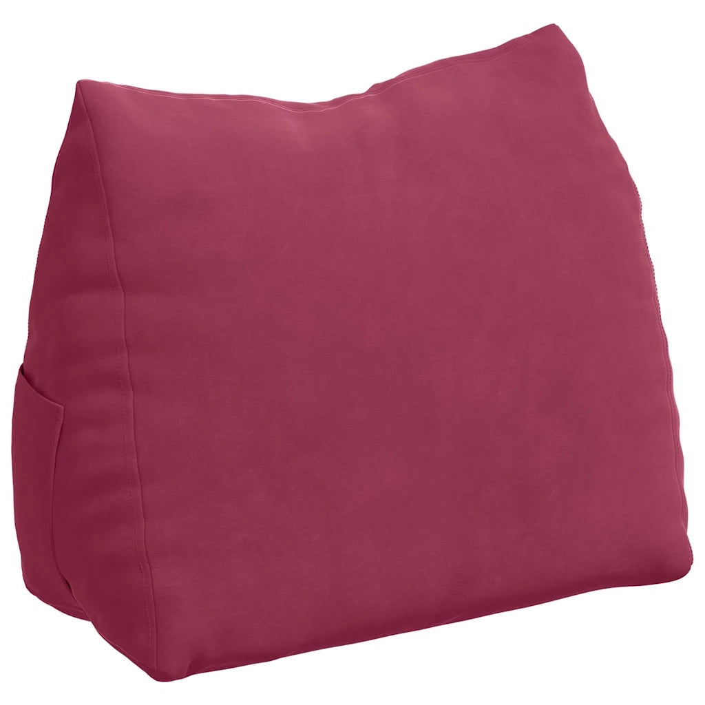 Cuscino per Schiena Rosso Vino 45 x 20 x 35 cm Tessuto in Cords 42015024