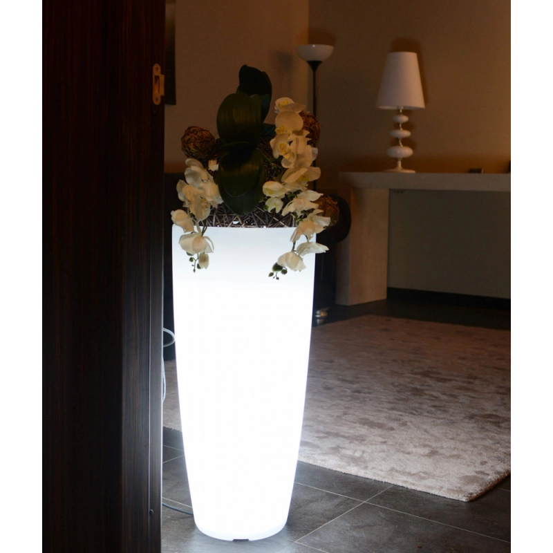 VASO LUMINOSO HYDRA 70 h CON LED MULTICOLOR E BATTERIA SOLARE