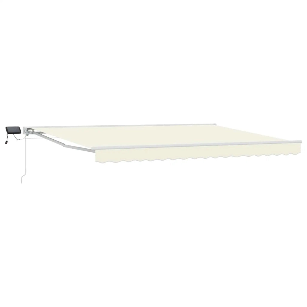 Cornice per Tenda Manuale con LED Crema e Bianco 4,5 × 3,5 m 3420668