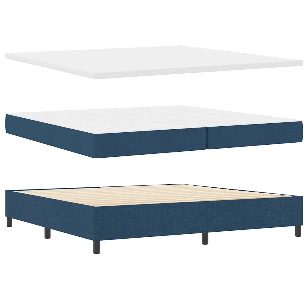 Letto a molle con materasso Blu 200 x 200 cm Tessuto 3341671