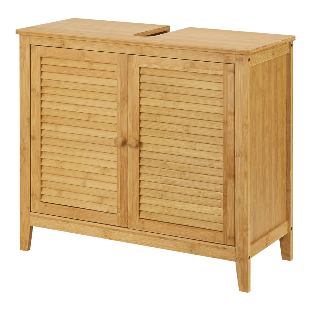 Mobile sottolavello con 2 ante 60 x 67 x 30 cm bambù 03_0007738