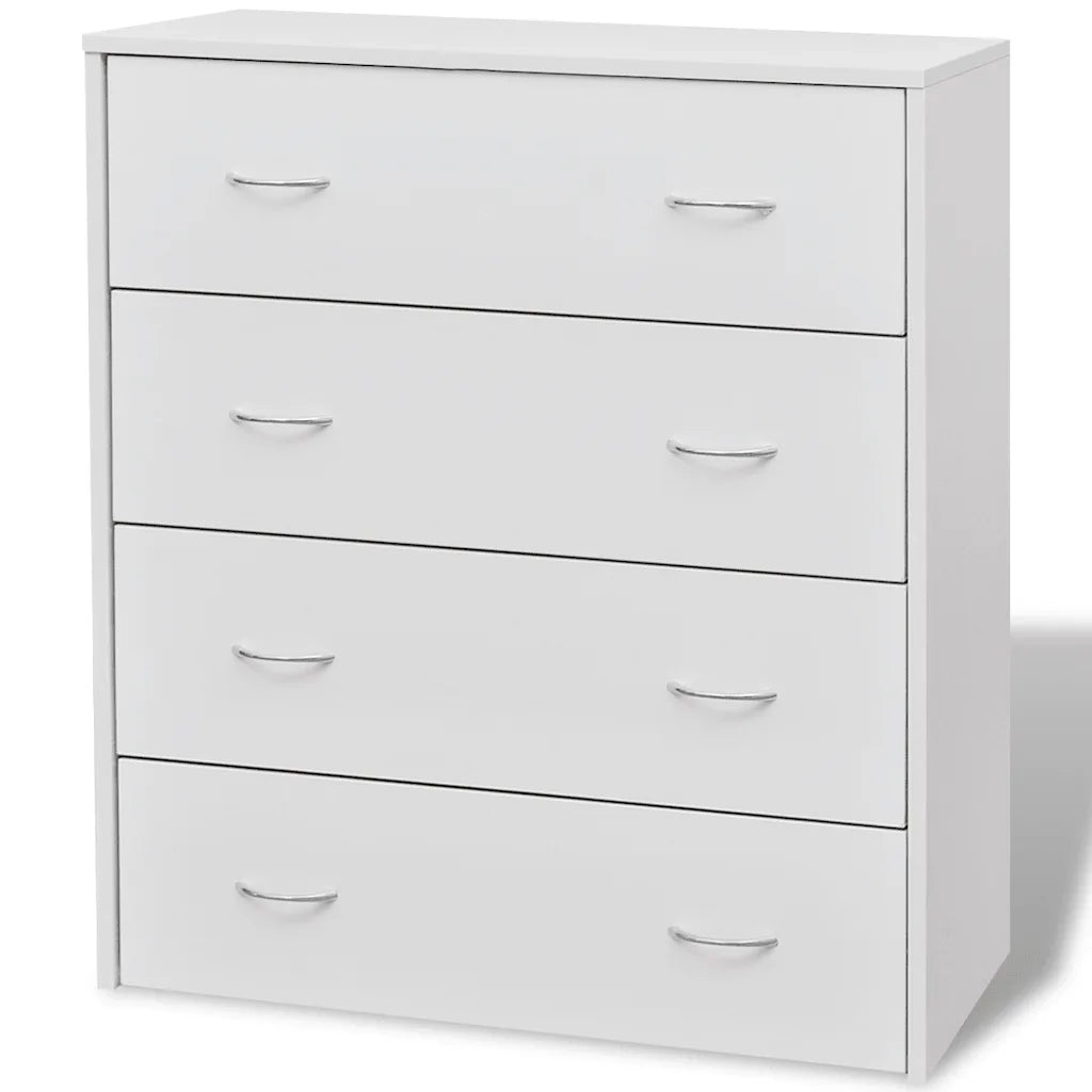 Credenza con 4 Cassetti 60x30,5x71 cm Bianca