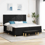 Letto a molle con materasso Nero 200 x 200 cm Tessuto 3344403